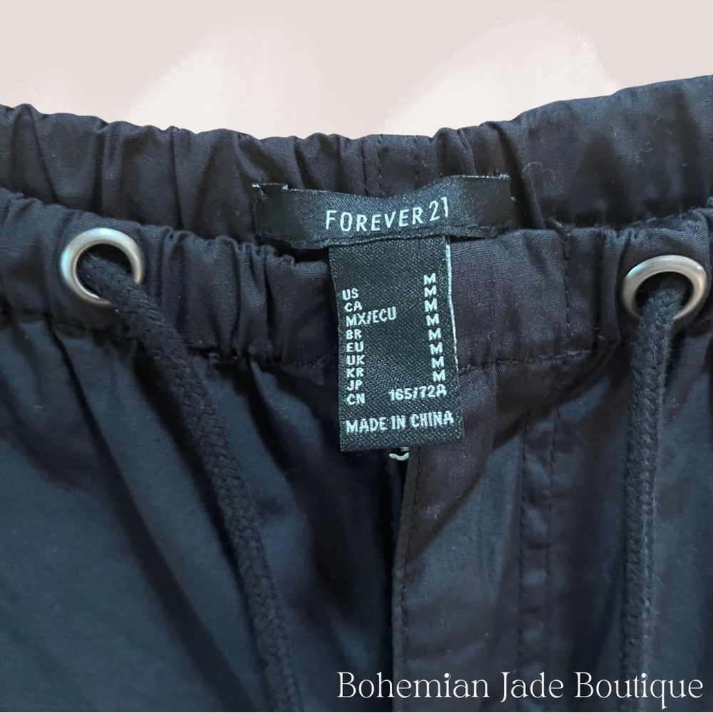 Forever 21 Baggy Drawstring Jogger Pants - Black - Picture 5 of 5